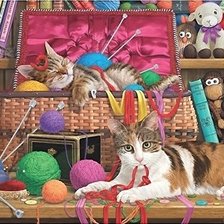 Схема вышивки «кошки»