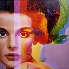 Схема вышивки «Радужная девушка»