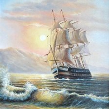 Схема вышивки «Фрегат»