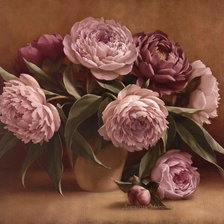 Схема вышивки «пионы»