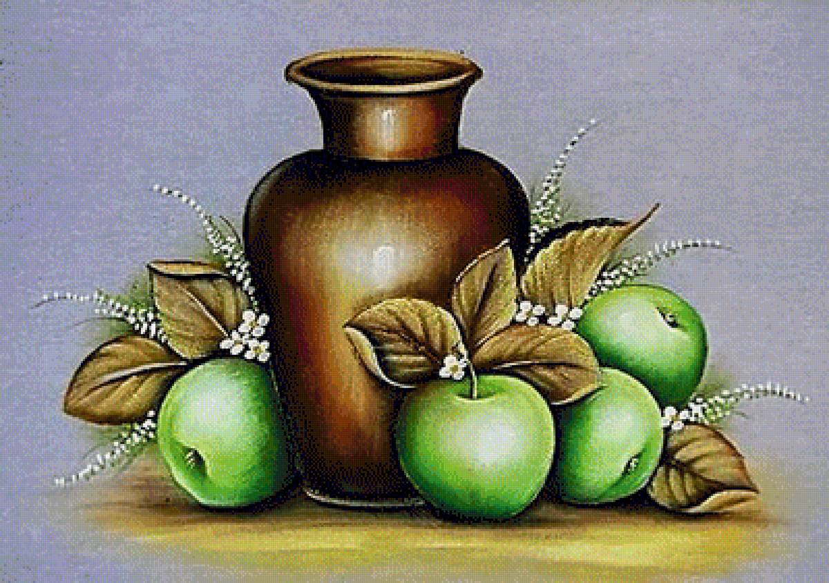 Натюрморт. - живопись., фрукты, кувшин, натюрморт - предпросмотр