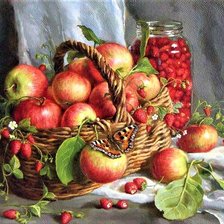 Схема вышивки «яблоки»