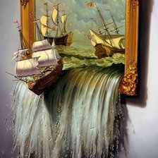 Схема вышивки «море в картине»