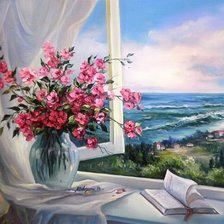 Схема вышивки «pohľad z okna»