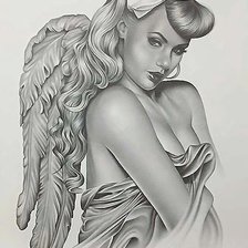 Схема вышивки «Девушка»