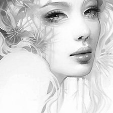 Схема вышивки «Девушка»