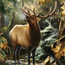 Схема вышивки «олень»