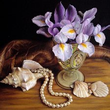 Схема вышивки «ирисы»