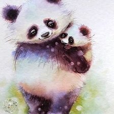 Схема вышивки «панды»