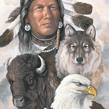 Схема вышивки «Вождь»