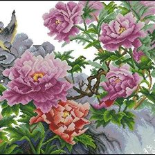 Схема вышивки «китайские пионы»