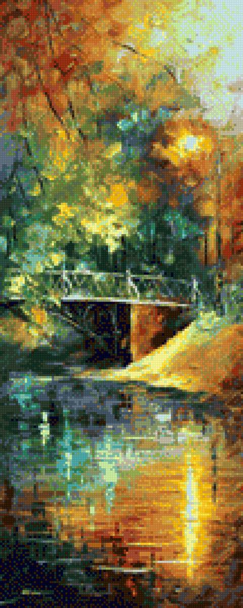 Афремов. мост - река, дождь, афремов. мост, фонарь, осень - предпросмотр