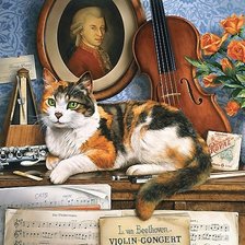 Схема вышивки «кошка»