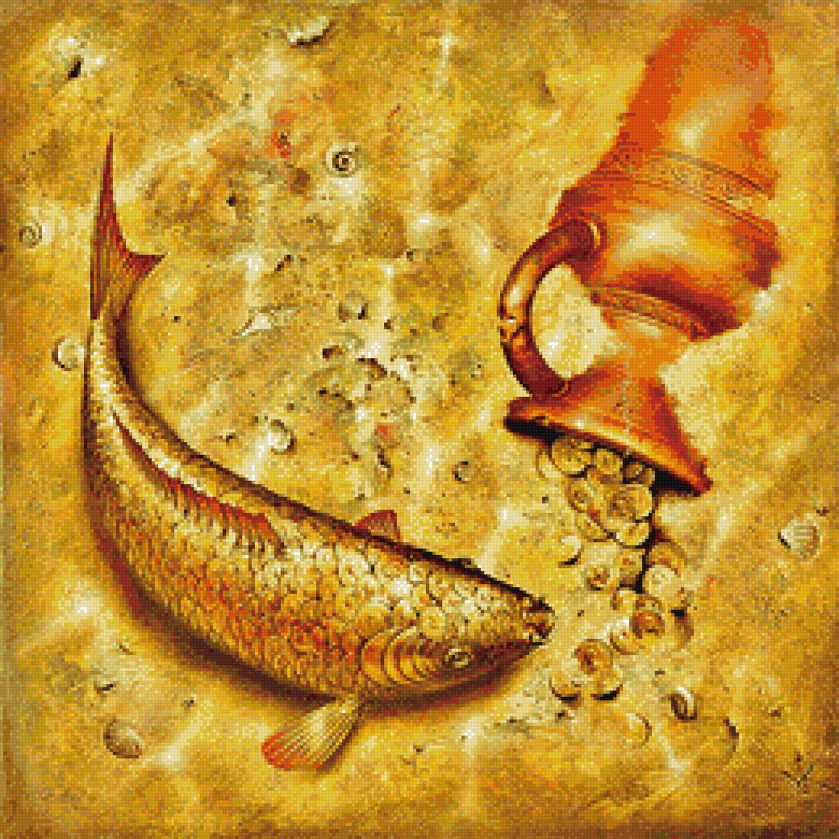 Денежный (золотой карп) - золотой, амфора, богатство, рыба, денежный, карп - предпросмотр