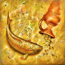 Схема вышивки «Денежный (золотой карп)»