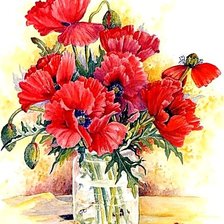 Схема вышивки «Маки.»