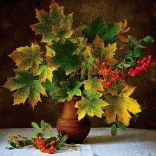 Схема вышивки «Листья»