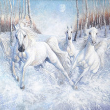 Схема вышивки «зимняя картина»