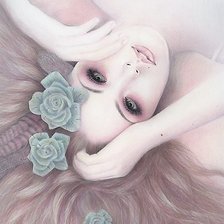 Схема вышивки «Девушка»