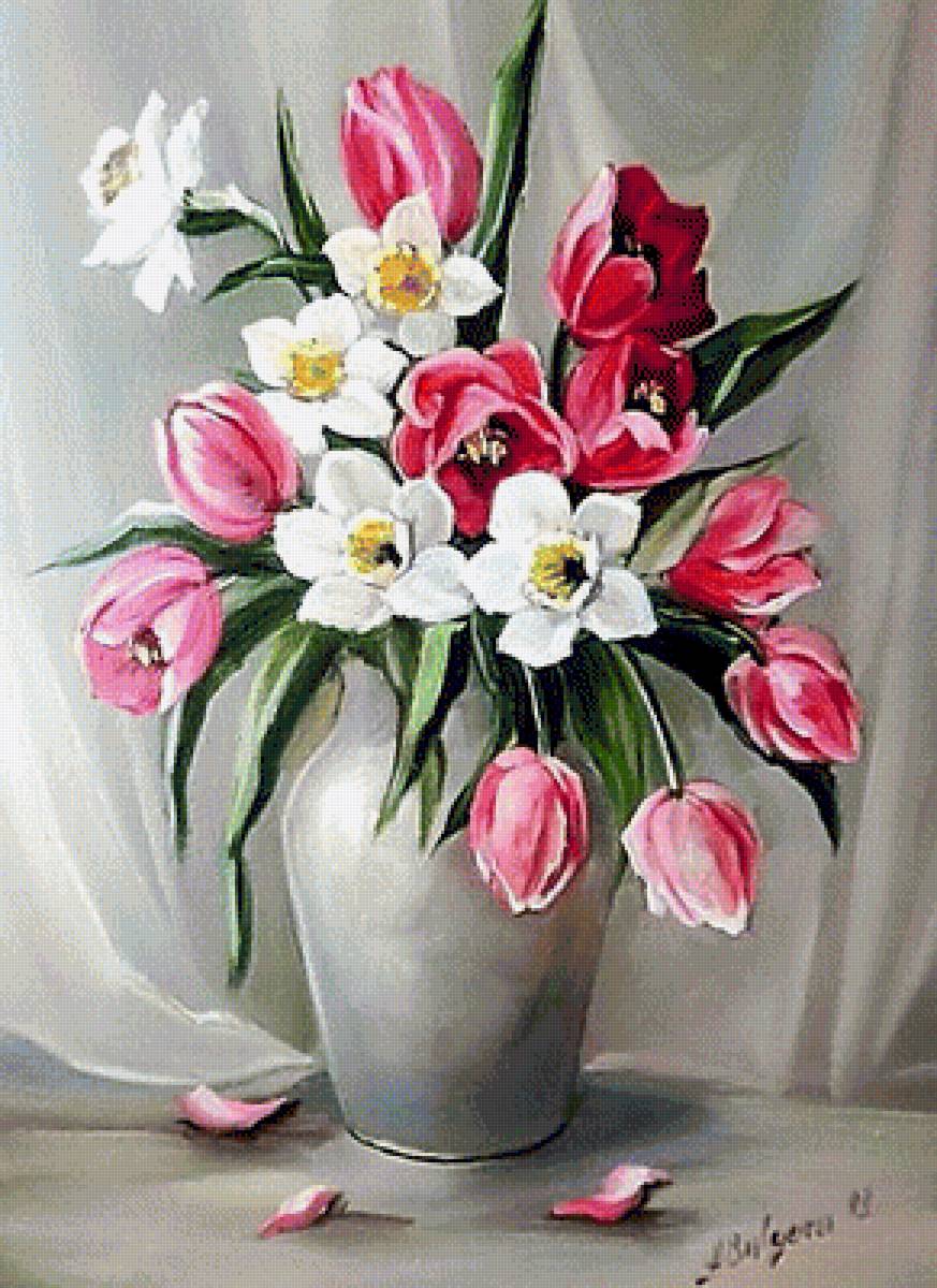 Натюрморт. - натюрморт. живопись., цветы, букет - предпросмотр
