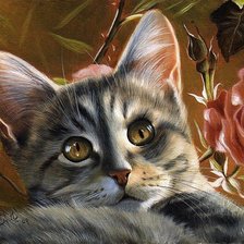 Схема вышивки «кот»