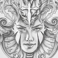 Схема вышивки «Девушка»