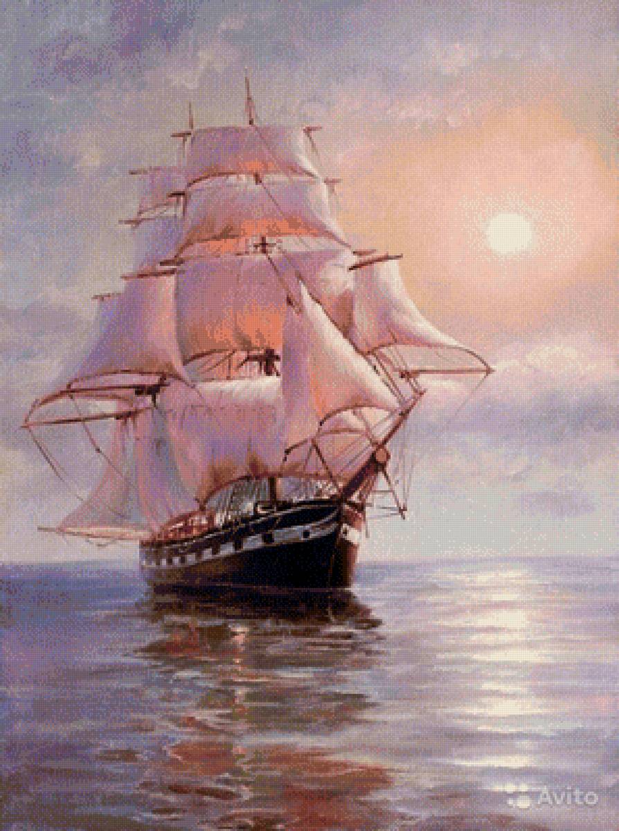 корабль мечта - парусник, море - предпросмотр