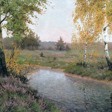 Схема вышивки «пейзаж осенний»