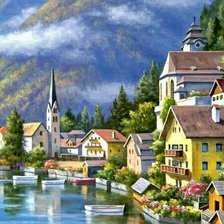 Схема вышивки «Набережная»