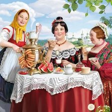 Схема вышивки «чаепитие»