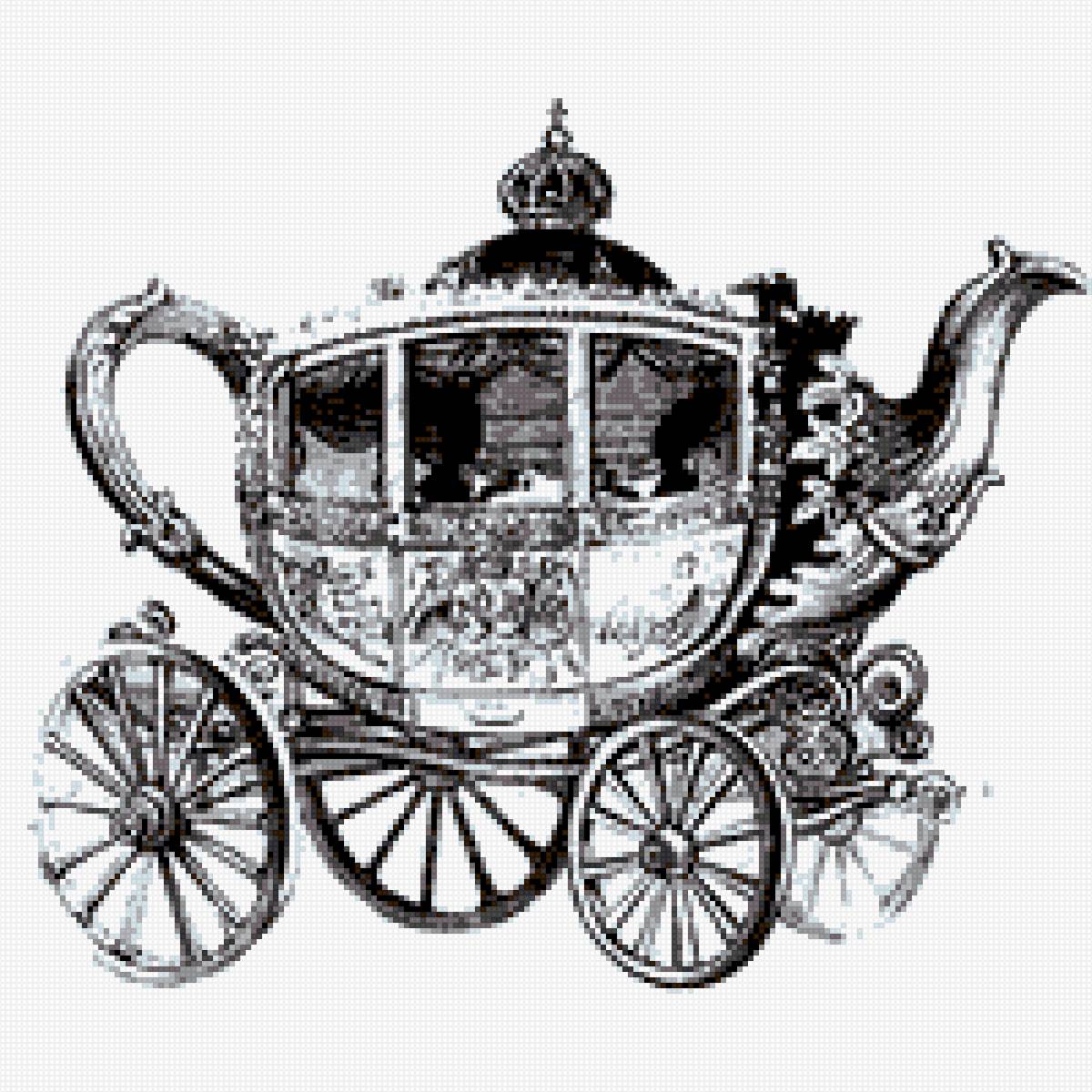 Винтаж - винтаж, чай, монохром, чайник, кухня - предпросмотр