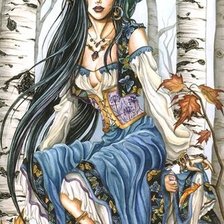 Схема вышивки «Девушка»