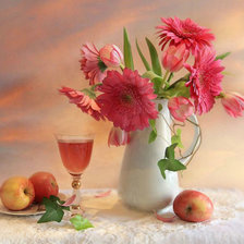 Схема вышивки «Розовые герьеры»