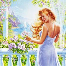 Девушка на балконе