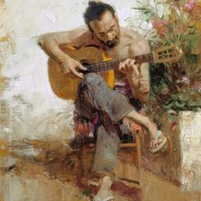 Схема вышивки «Pino Daeni Musician 1»