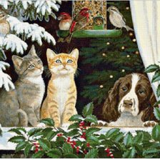 Схема вышивки «у вікні»