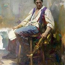 Схема вышивки «Pino Daeni Musician 4»