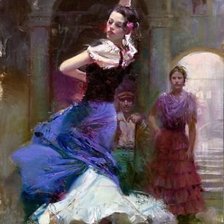 Схема вышивки «Pino Daeni Dancer 2»