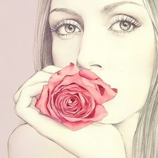 Схема вышивки «Девушка»