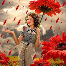 Схема вышивки «девушка»