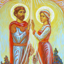 Схема вышивки «Петр и Феврония муромские»