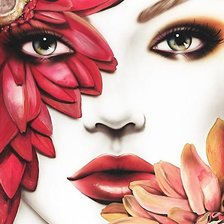 Схема вышивки «Девушка»