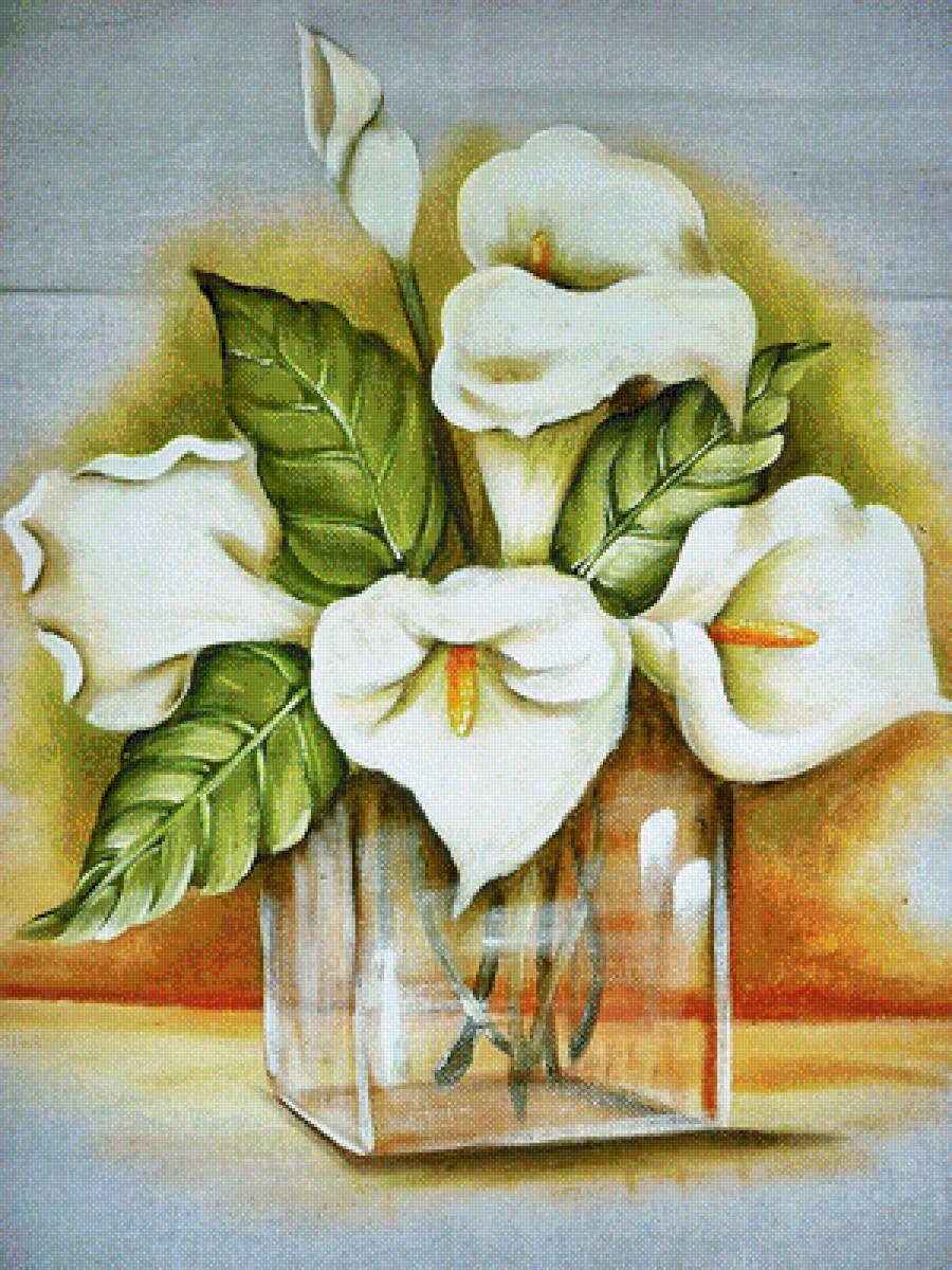 Натюрморт. - живопись., натюрморт, цветы - предпросмотр