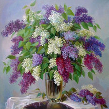 Схема вышивки «Букет сирени»