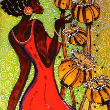 Схема вышивки «Африканская красавица»