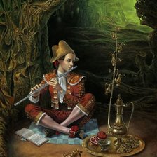 Схема вышивки «мальчик и свирель»