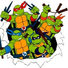 Схема вышивки «Черепашки ниндзя»