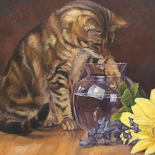 Схема вышивки «кот»