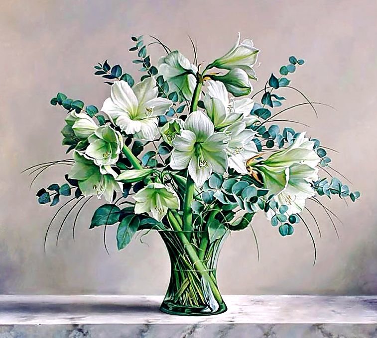 Натюрморт. - натюрморт, живопись., цветы - оригинал