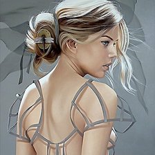 Схема вышивки «Девушка»